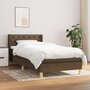 Voir la diapositive 2 : VIDAXL Sommier a lattes de lit avec matelas Marron fonce 80x200 cm