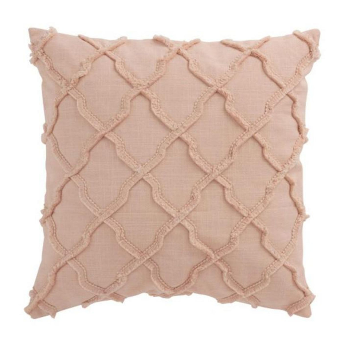 Paris Prix Coussin Déco Carré  Losanges  43x43cm Rose