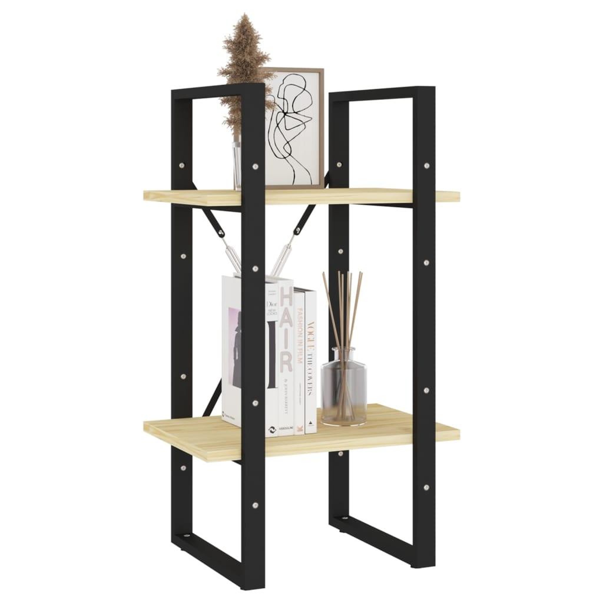 Voir la diapositive 4 : VIDAXL Bibliotheque a 2 niveaux 40x30x70 cm Bois de pin massif