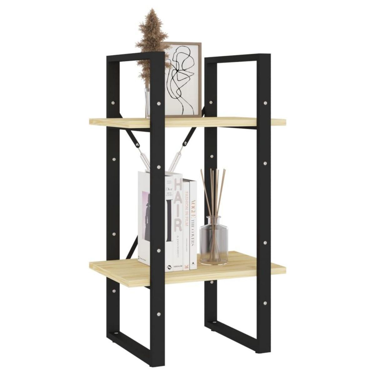 VIDAXL Bibliotheque a 2 niveaux 40x30x70 cm Bois de pin massif