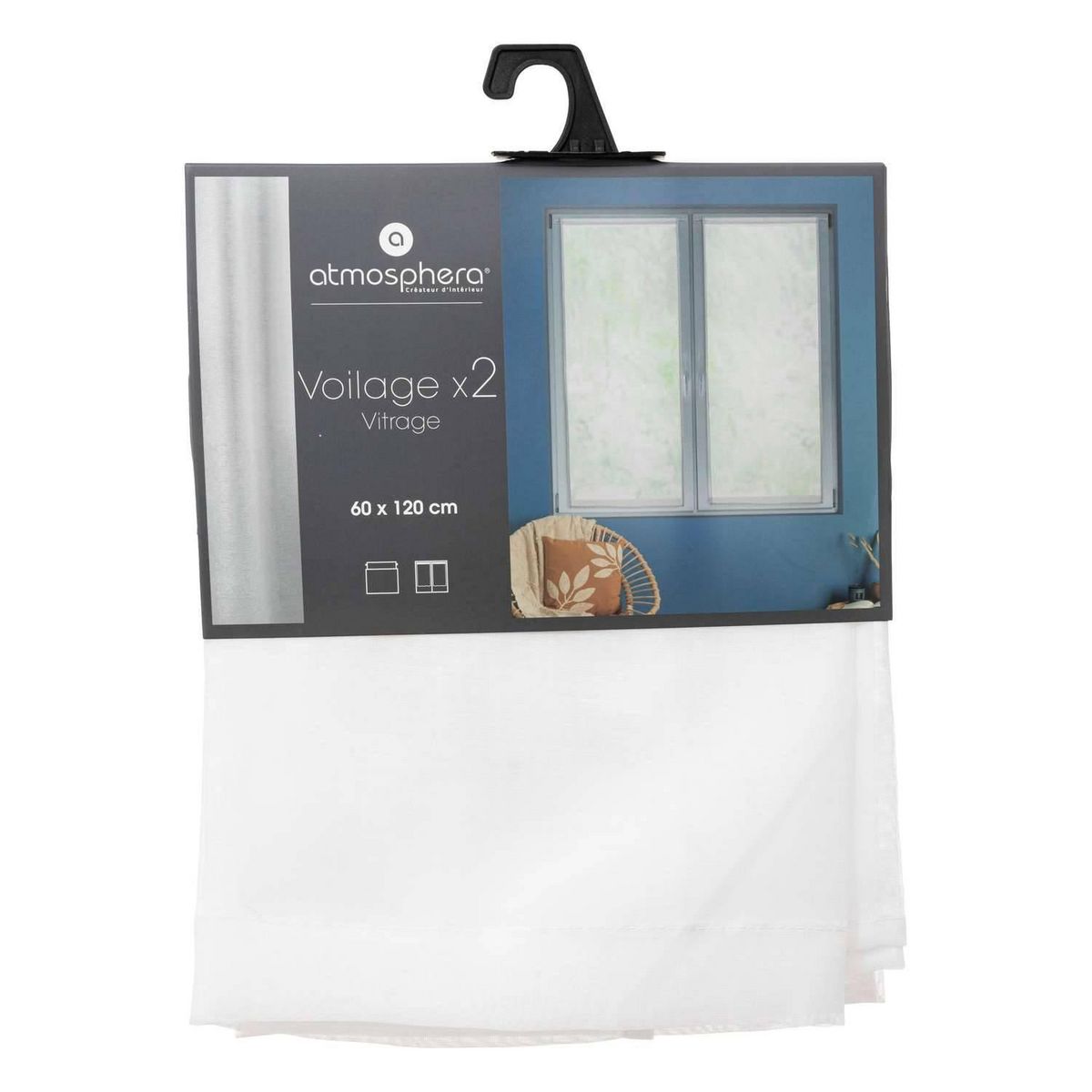 ATMOSPHERA Lot de 2 voilages Moly