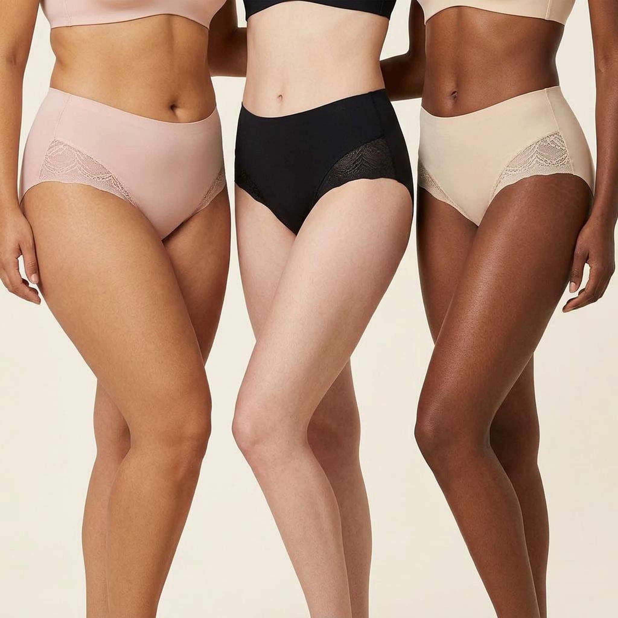 Voir la diapositive 2 : OZABI OZABI Pack de Culottes Femme Gainantes Invisibles Dentelle et Laser – Lot de 6