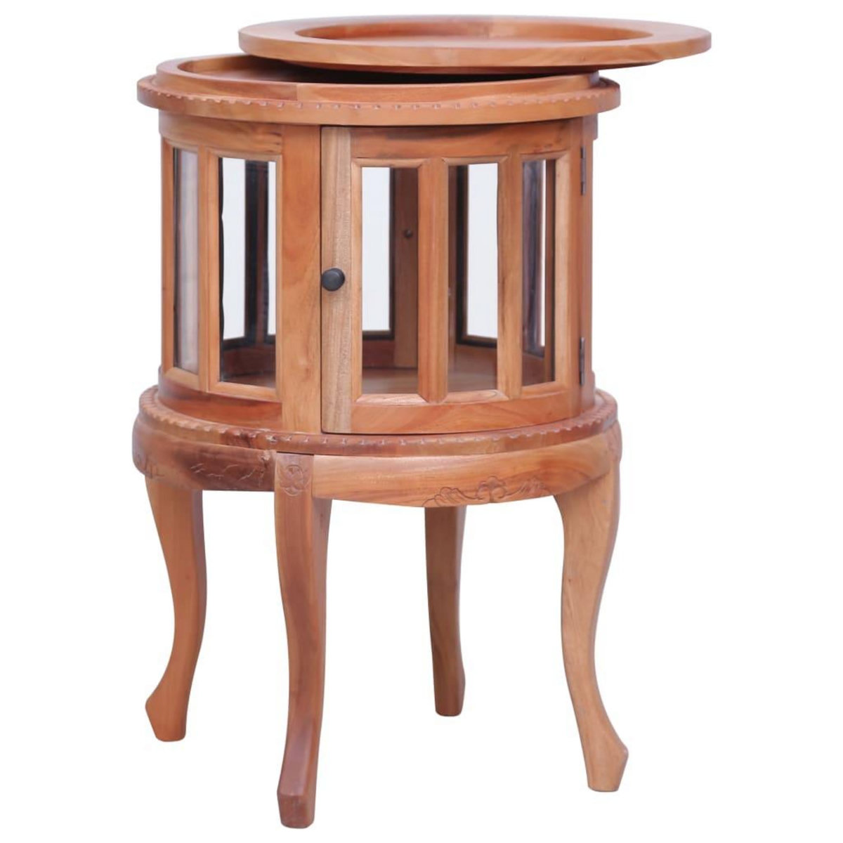 VIDAXL Armoire de vitrine Naturel 50x50x76 cm Bois d'acajou massif