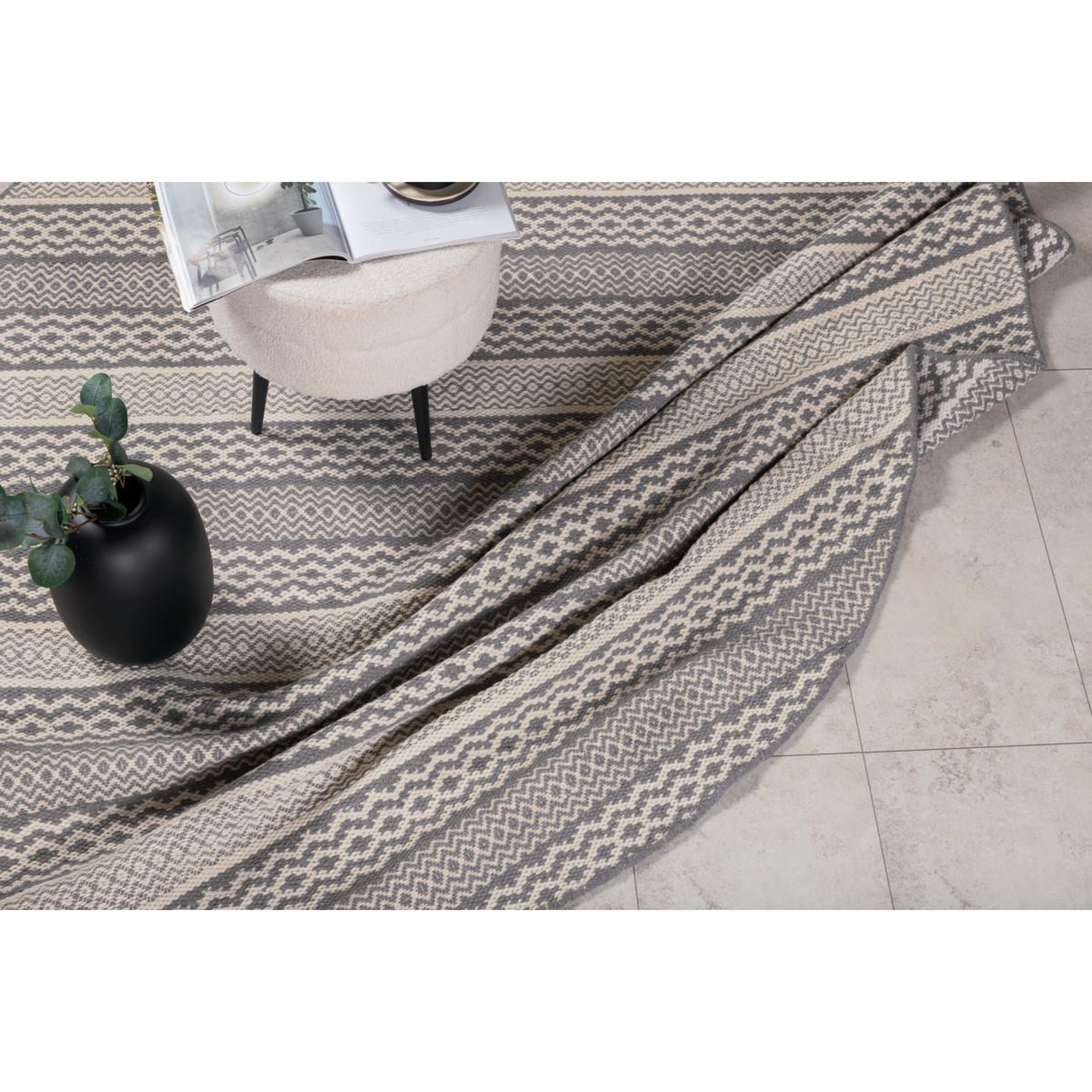Voir la diapositive 6 : Paris Prix Tapis rond imprimé  sishu  200cm gris