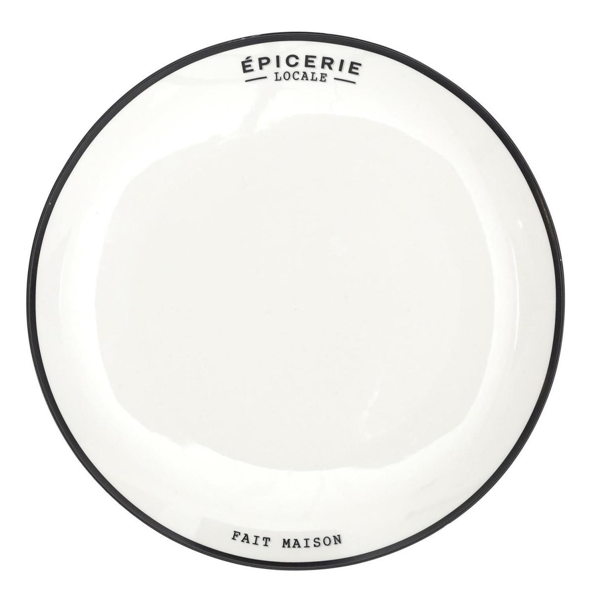 Voir la diapositive 1 : The Home Deco Factory Lot de 6 assiettes plates  épicerie  27cm blanc