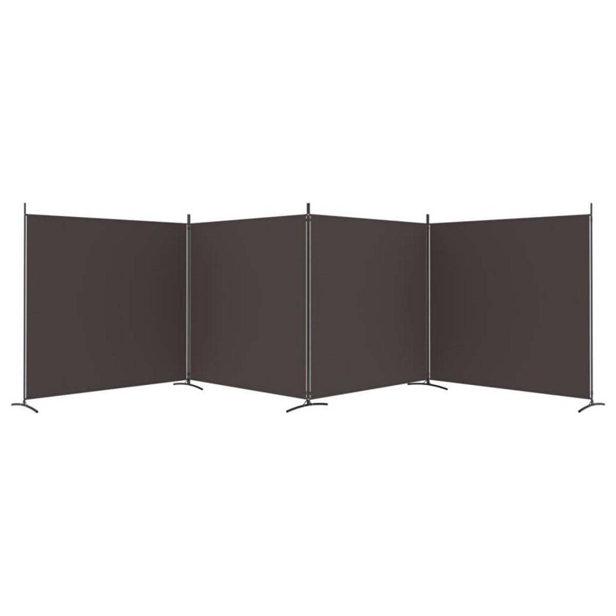 VIDAXL Cloison de separation 4 panneaux Marron 698x180 cm Tissu
