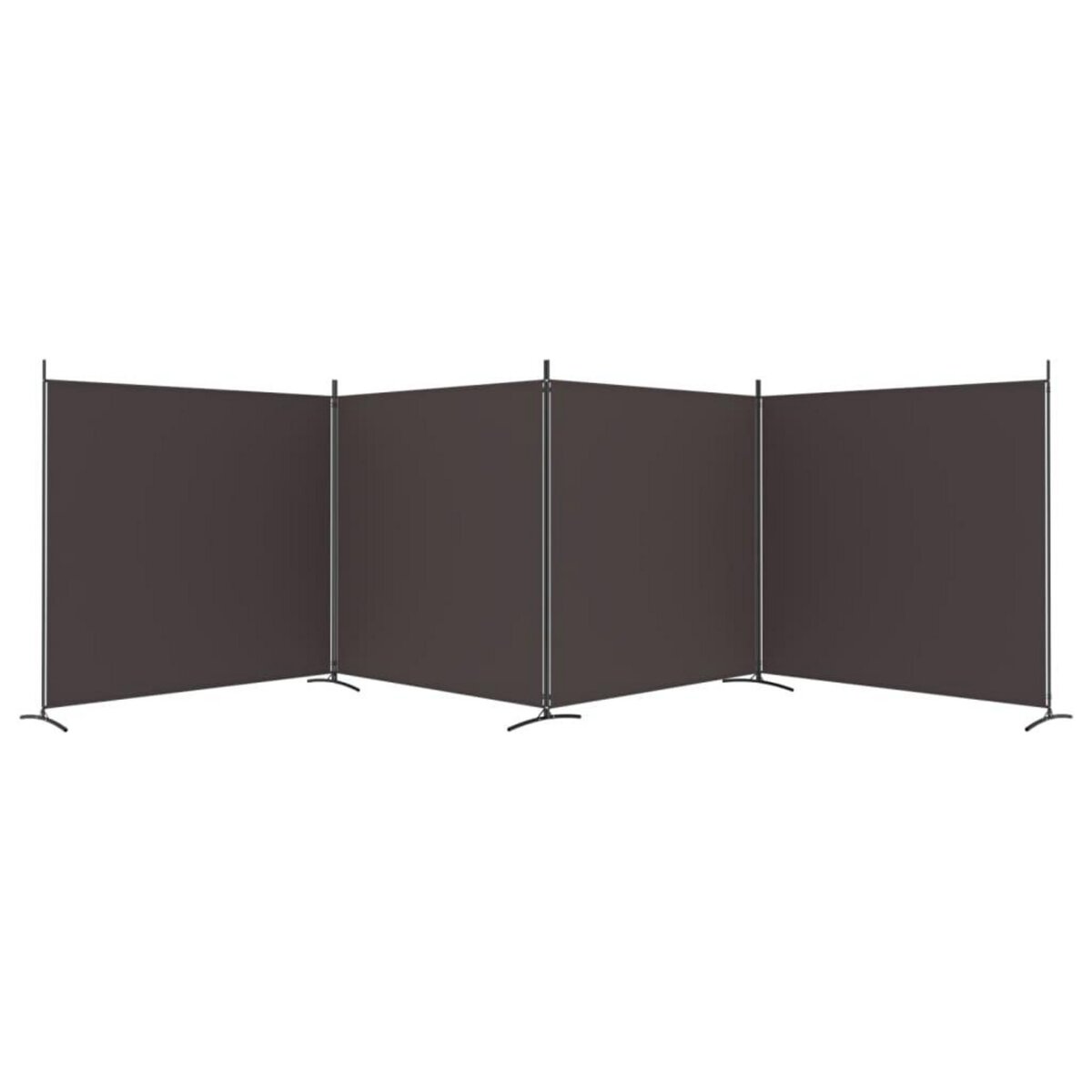 VIDAXL Cloison de separation 4 panneaux Marron 698x180 cm Tissu