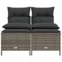 Voir la diapositive 3 : VIDAXL Salon de jardin 4 pcs avec coussins gris resine tressee