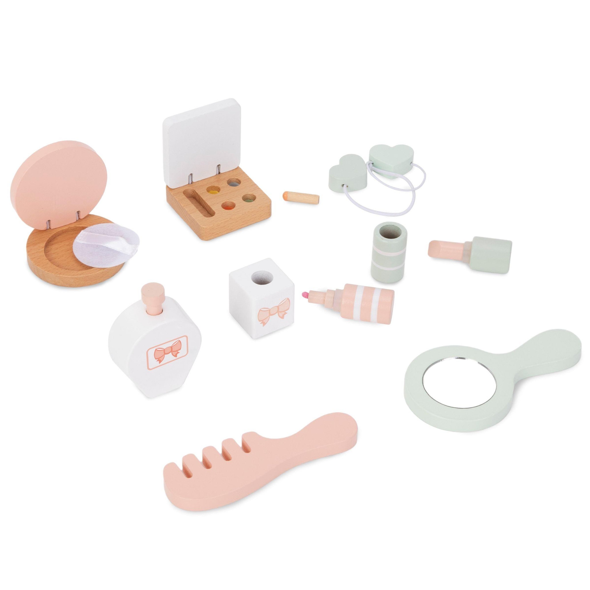 Voir la diapositive 4 : MAMABRUM Coiffeuse Bois Enfant Mamabrum Miroir Tiroir Accessoires Maquillage 3 Ans+