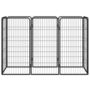 Voir la diapositive 2 : VIDAXL Parc pour chien 8 panneaux Noir 50x100cm Acier enduit de poudre