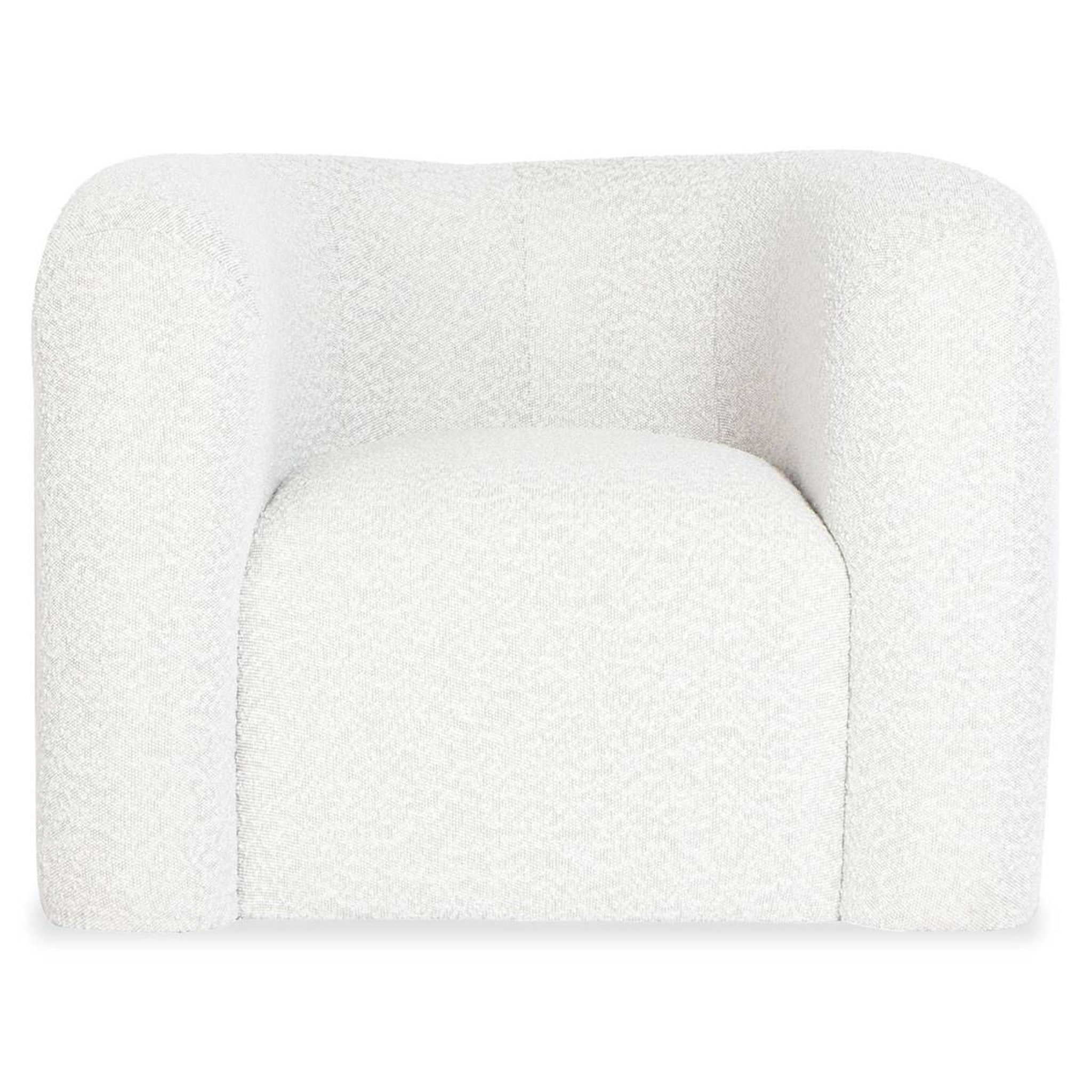 Voir la diapositive 3 : Paris Prix Fauteuil Design Bouclette  Elisa  95cm Crème