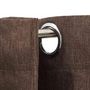 Voir la diapositive 3 : VIDAXL Rideaux occultants Aspect lin avec œillets 2pcs Taupe 140x225cm