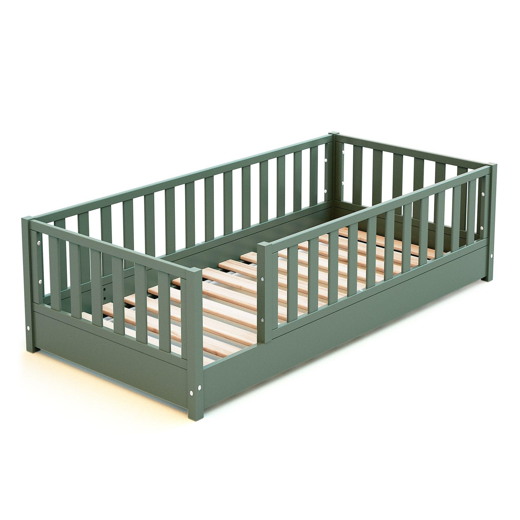 Voir la diapositive 4 : JURABABY Lit au sol enfant en bois SONHO - 90x190
