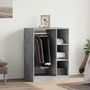 Voir la diapositive 3 : VIDAXL Garde robe gris béton 77x48x102 cm bois d ingénierie