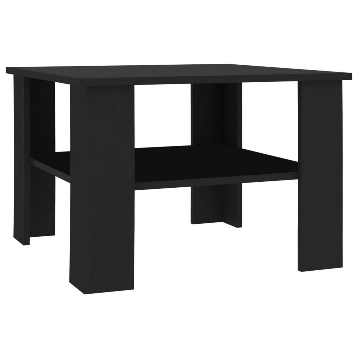 VIDAXL Table basse Noir 60x60x42 cm Bois d'ingenierie