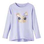 NAME IT T shirt Manches Longues  Fille Name it Cosmic. Coloris disponibles : Violet