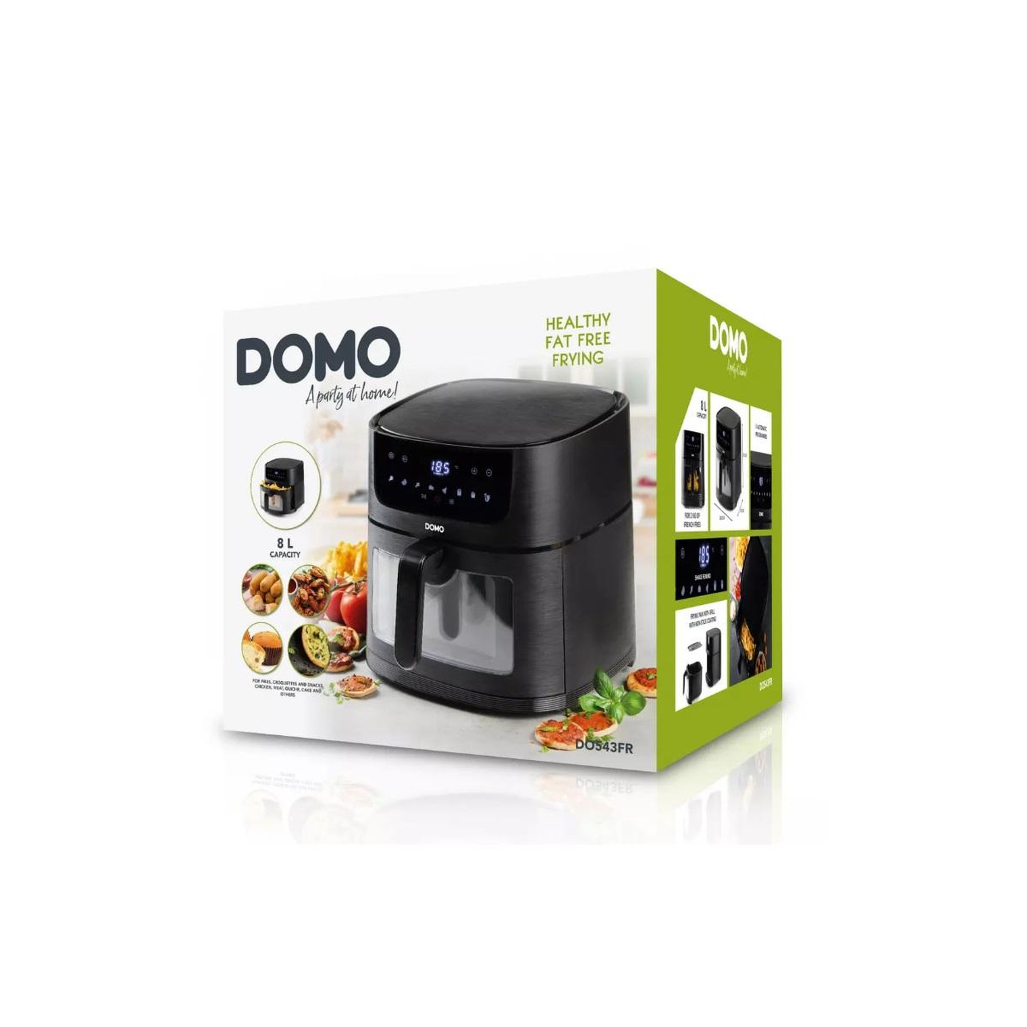 Voir la diapositive 5 : Domo Friteuse sans huile 8l 1800w noir - do543fr