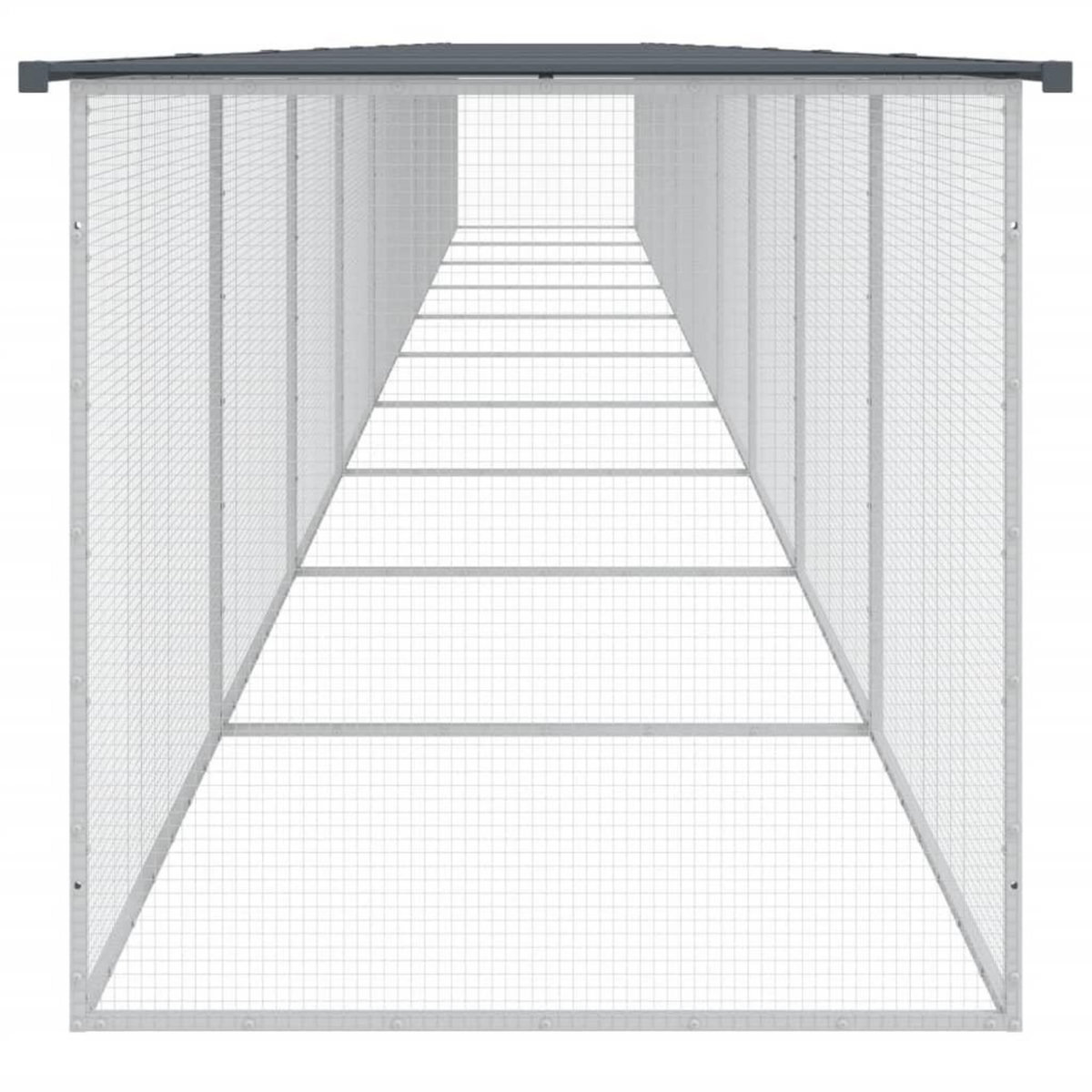 VIDAXL Poulailler avec toit anthracite 1003x98x90 cm acier galvanise