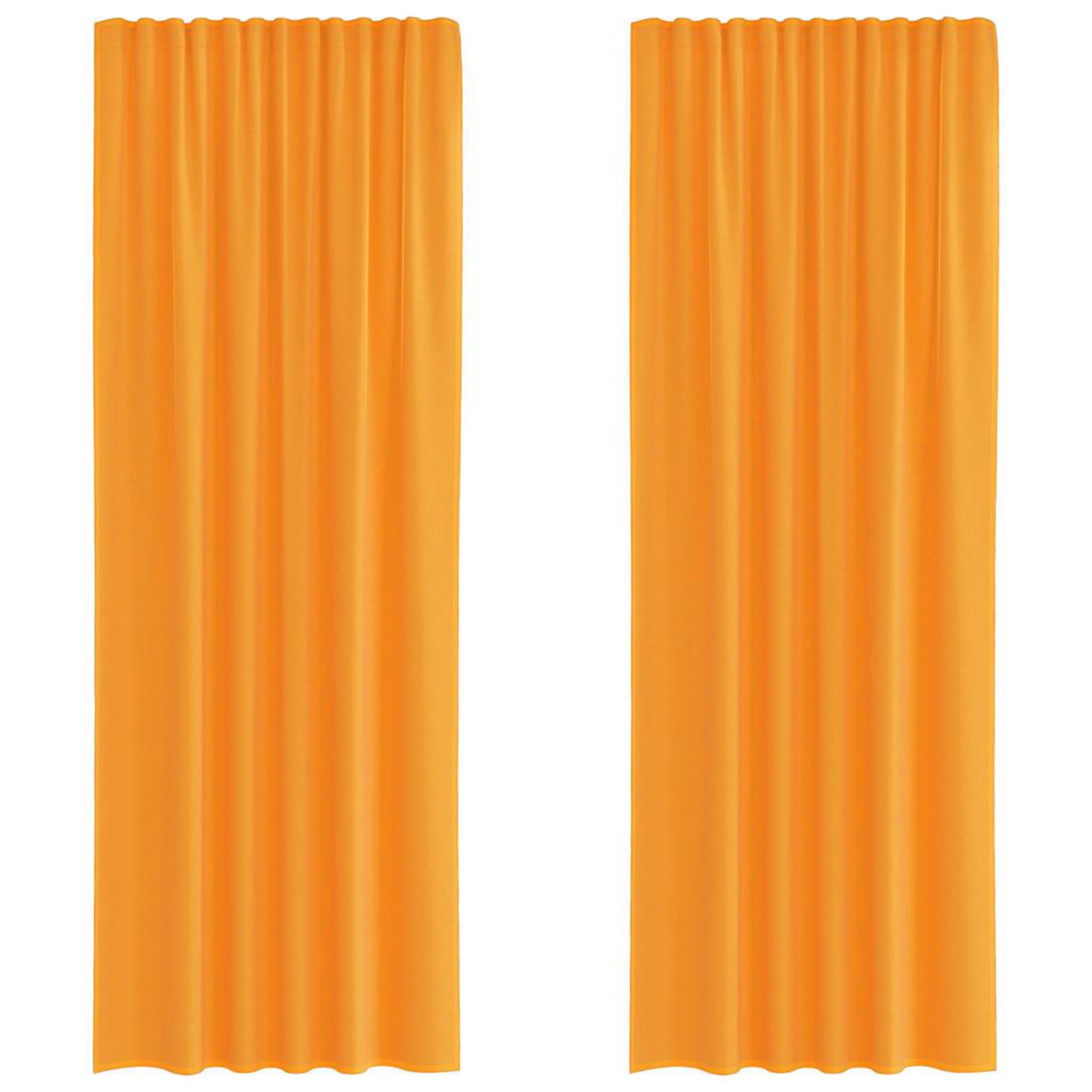 Voir la diapositive 2 : VIDAXL Rideaux en voile avec boucles 2 pcs orange 140x260 cm