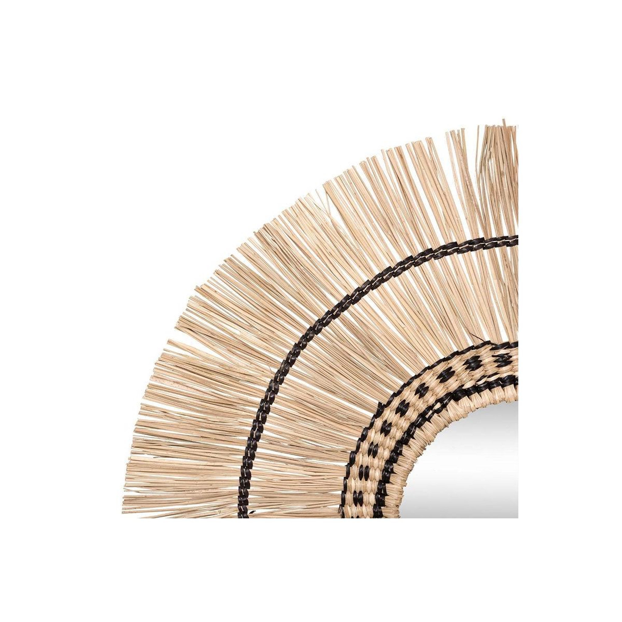 Voir la diapositive 2 : ATMOSPHERA Miroir Mural Design  Laya  60cm Naturel