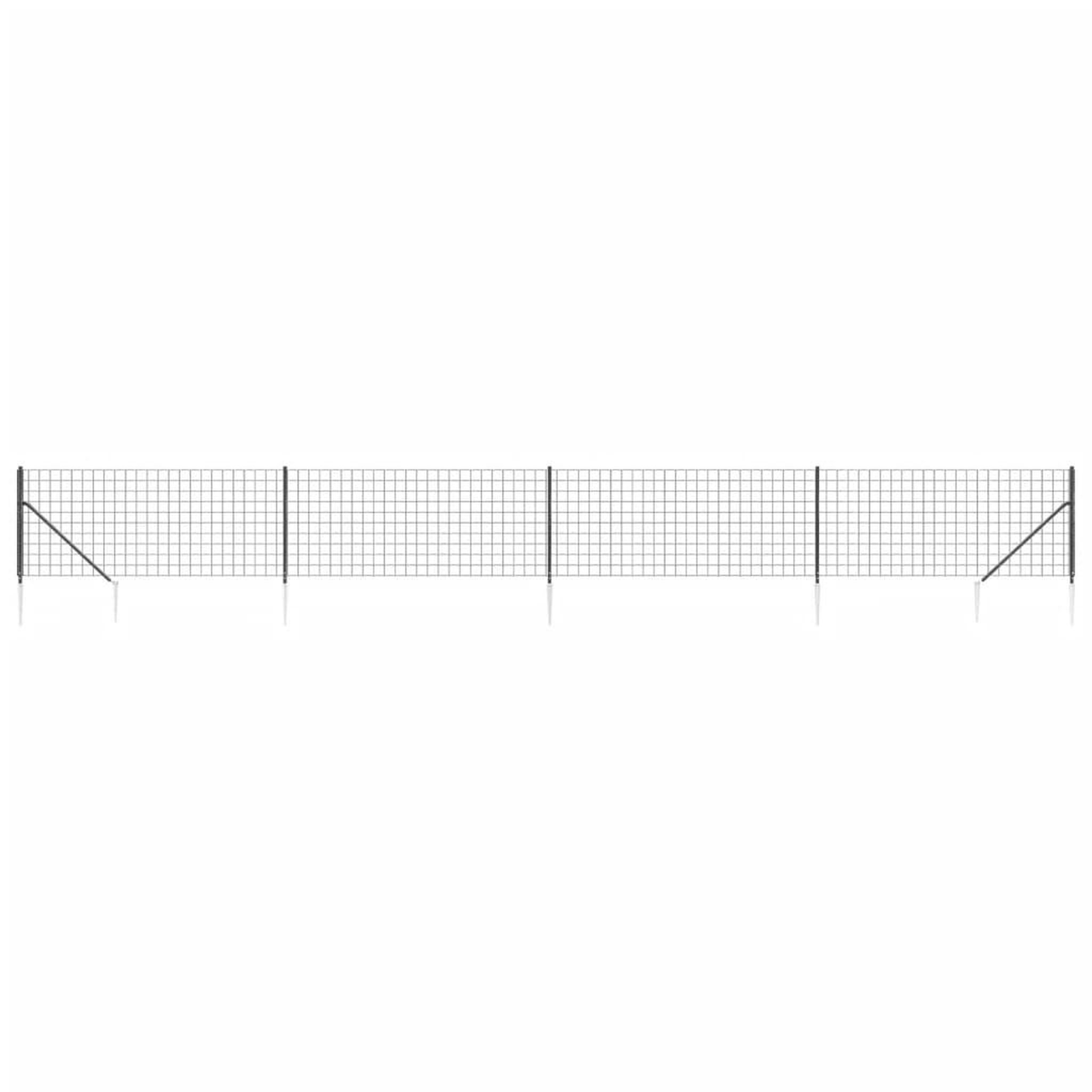 Voir la diapositive 2 : VIDAXL Cloture en treillis metallique et ancrage anthracite 1x10 m