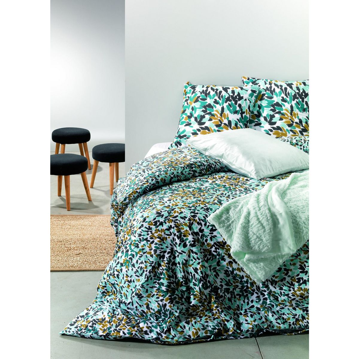 Les Ateliers du Linge Parure housse de couette 100% coton bio 57fils-telma