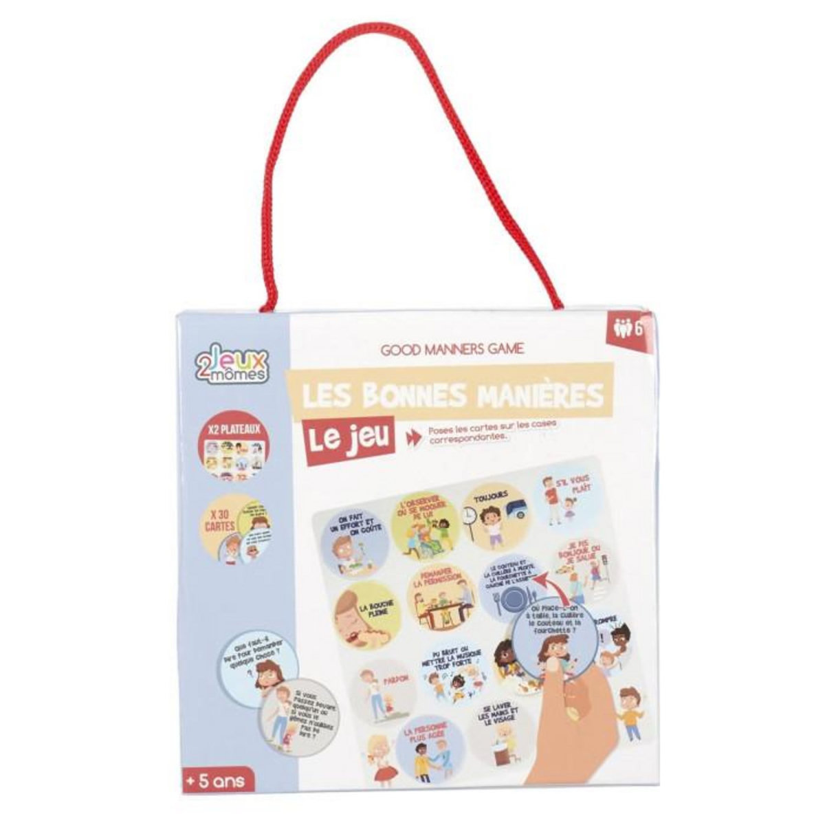Paris Prix Jeu 30 Cartes Enfant  Manières  18cm Multicolore