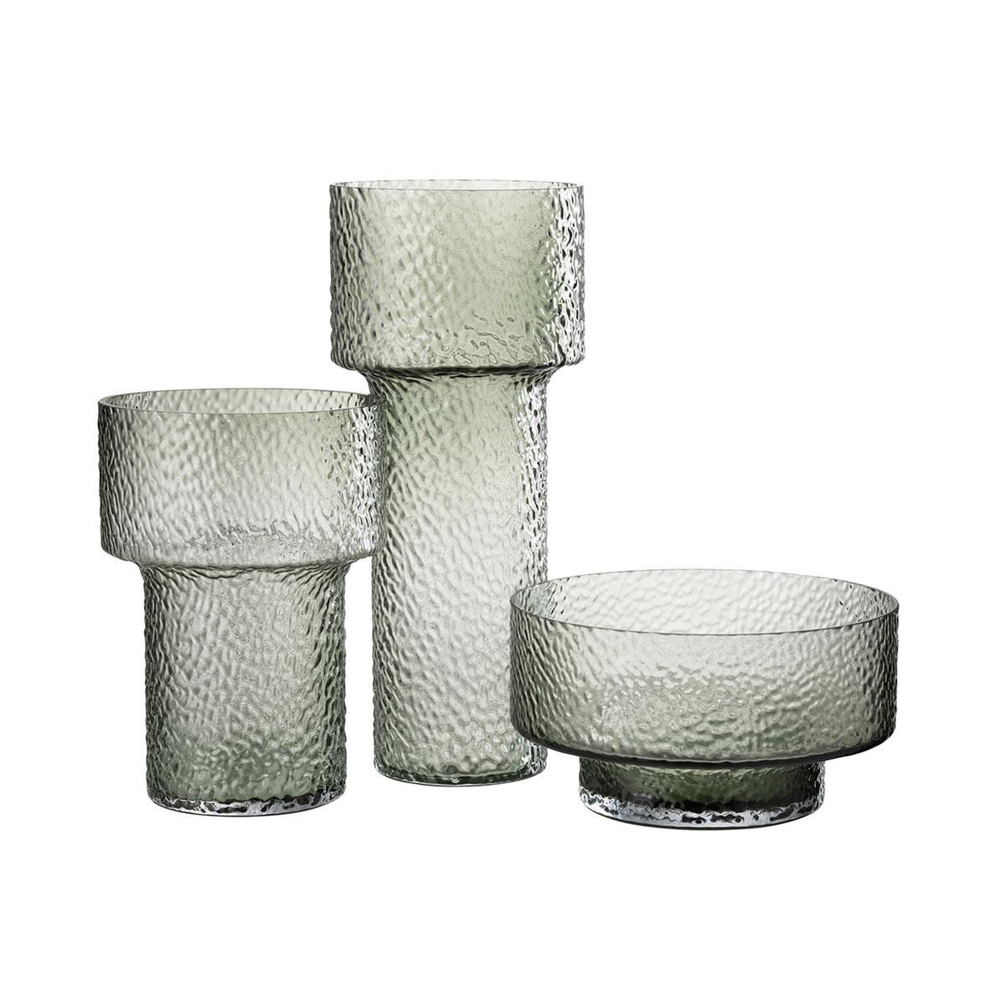 Voir la diapositive 3 : J-LINE Vase design en verre  betty  30cm vert