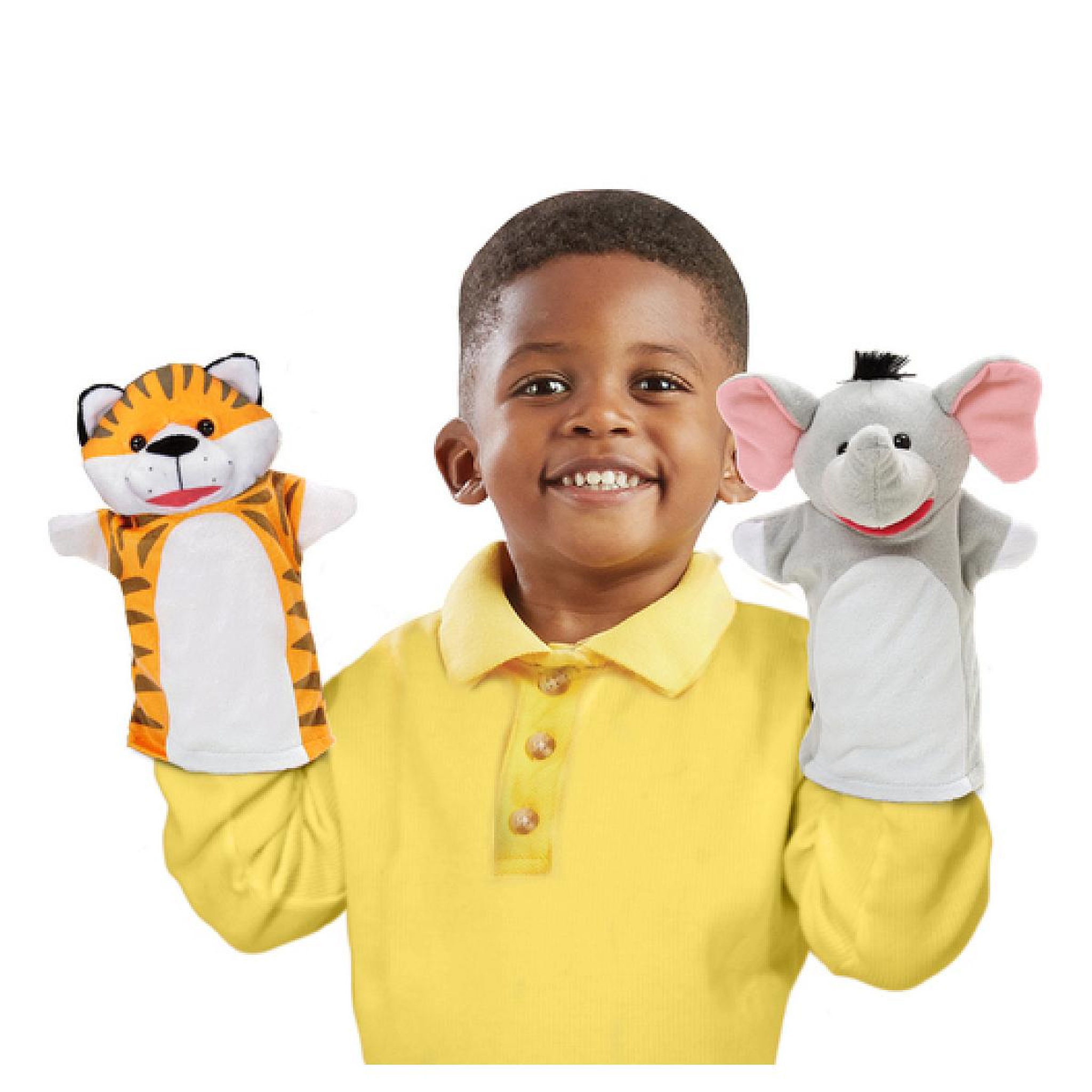 Voir la diapositive 4 : SpinMaster Coffret 6 Marionnettes Safari Melissa  and  Doug