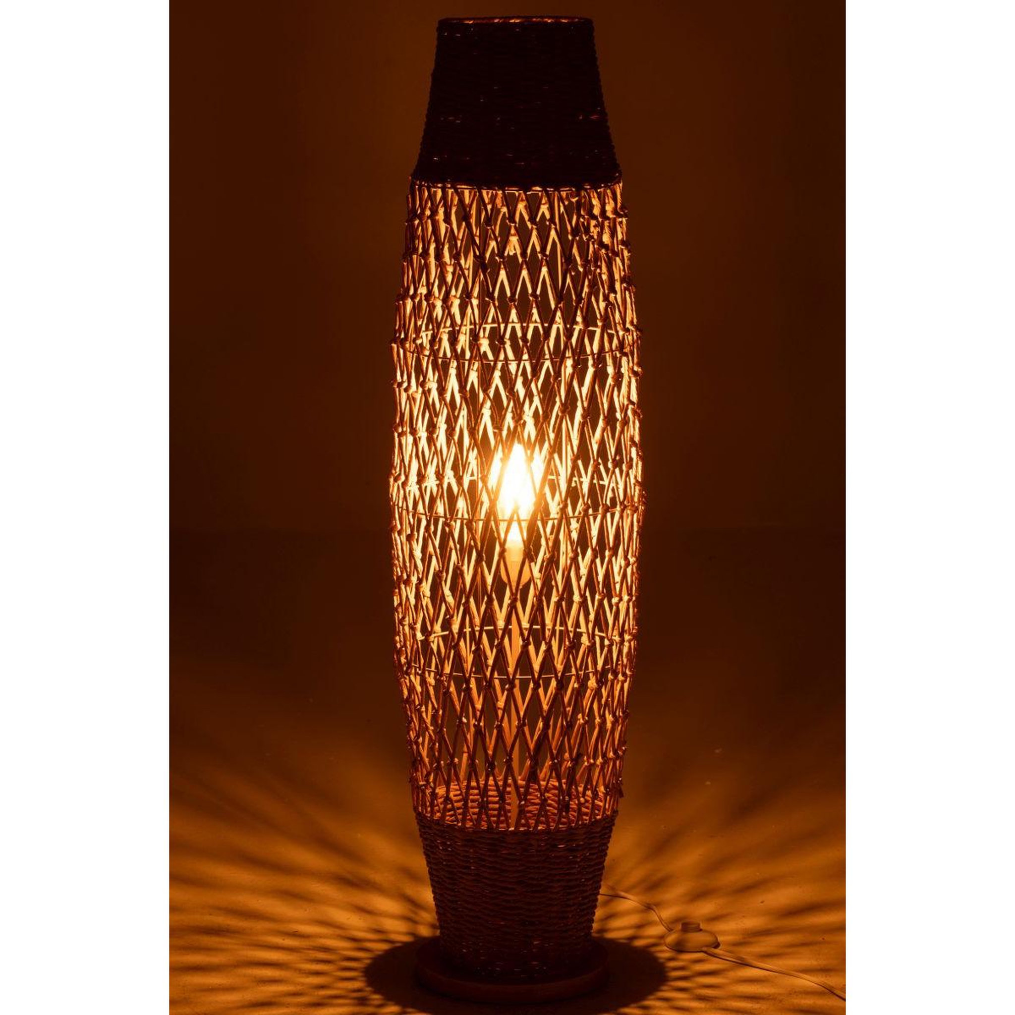 Voir la diapositive 3 : J-LINE Lampadaire torsade en métal  deann  119cm naturel