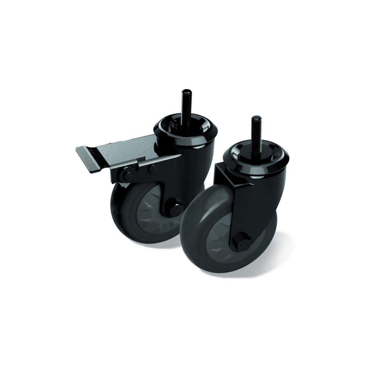 BIG GREEN EGG ACCESSOIRE boite 2 roues pour table acacia