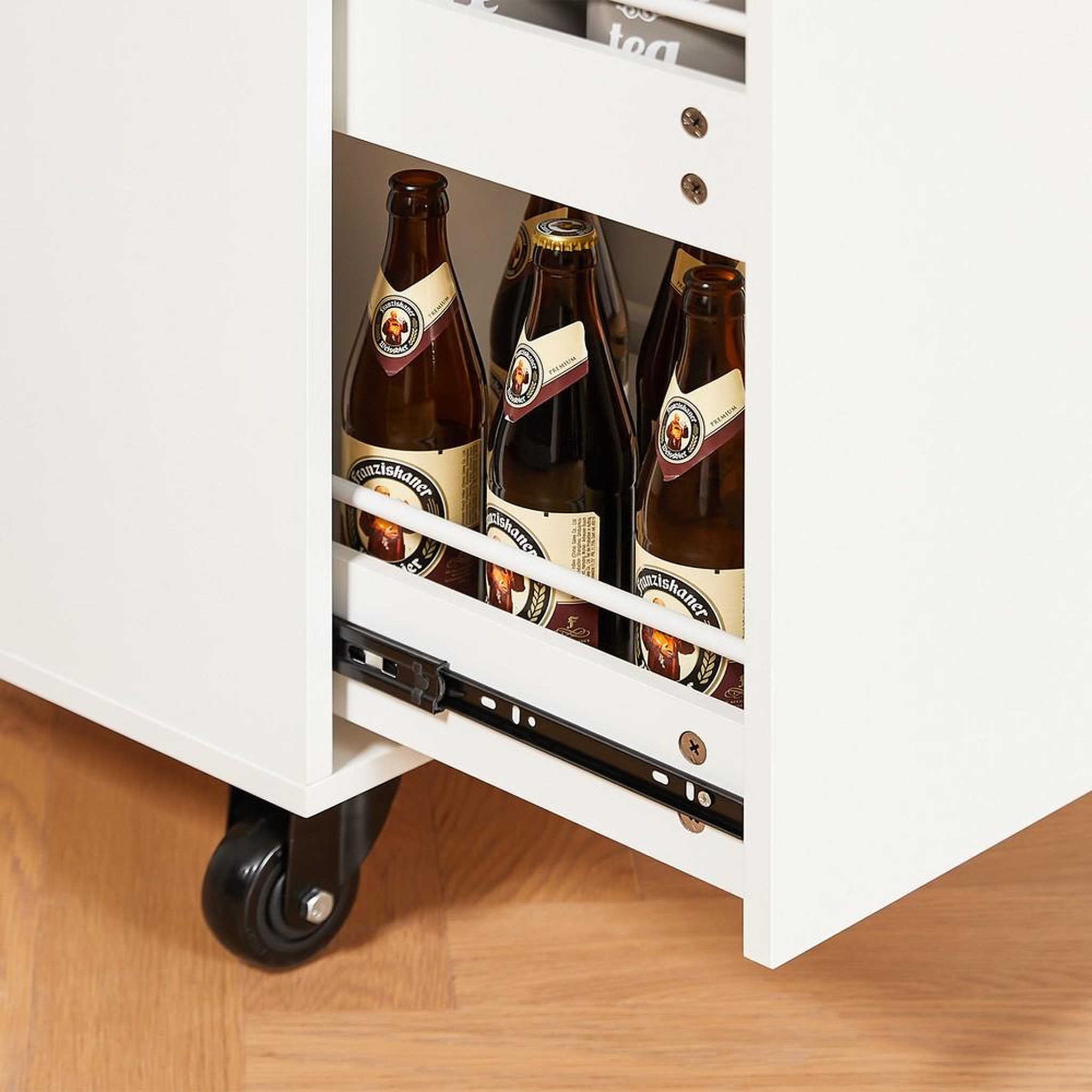 Voir la diapositive 6 : SOBUY SoBuy - Chariot De Cuisine à un tiroir - Blanc - 95x46x92cm - Moderne - FKW126-NW