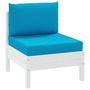 Voir la diapositive 3 : VIDAXL Coussins de palette lot de 2 bleu clair tissu oxford