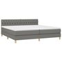 Voir la diapositive 3 : VIDAXL Sommier a lattes de lit et matelas et LED Gris fonce 200x200 cm