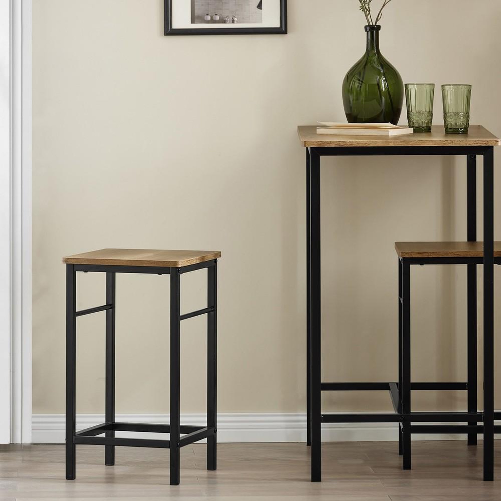 Voir la diapositive 4 : SOBUY SoBuy - Ensemble Table Et 2 Tabourets - Industriel - OGT10