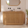 Voir la diapositive 2 : Rendez vous déco Meuble de salle de bain en bois de teck 120 cm-Pernelle