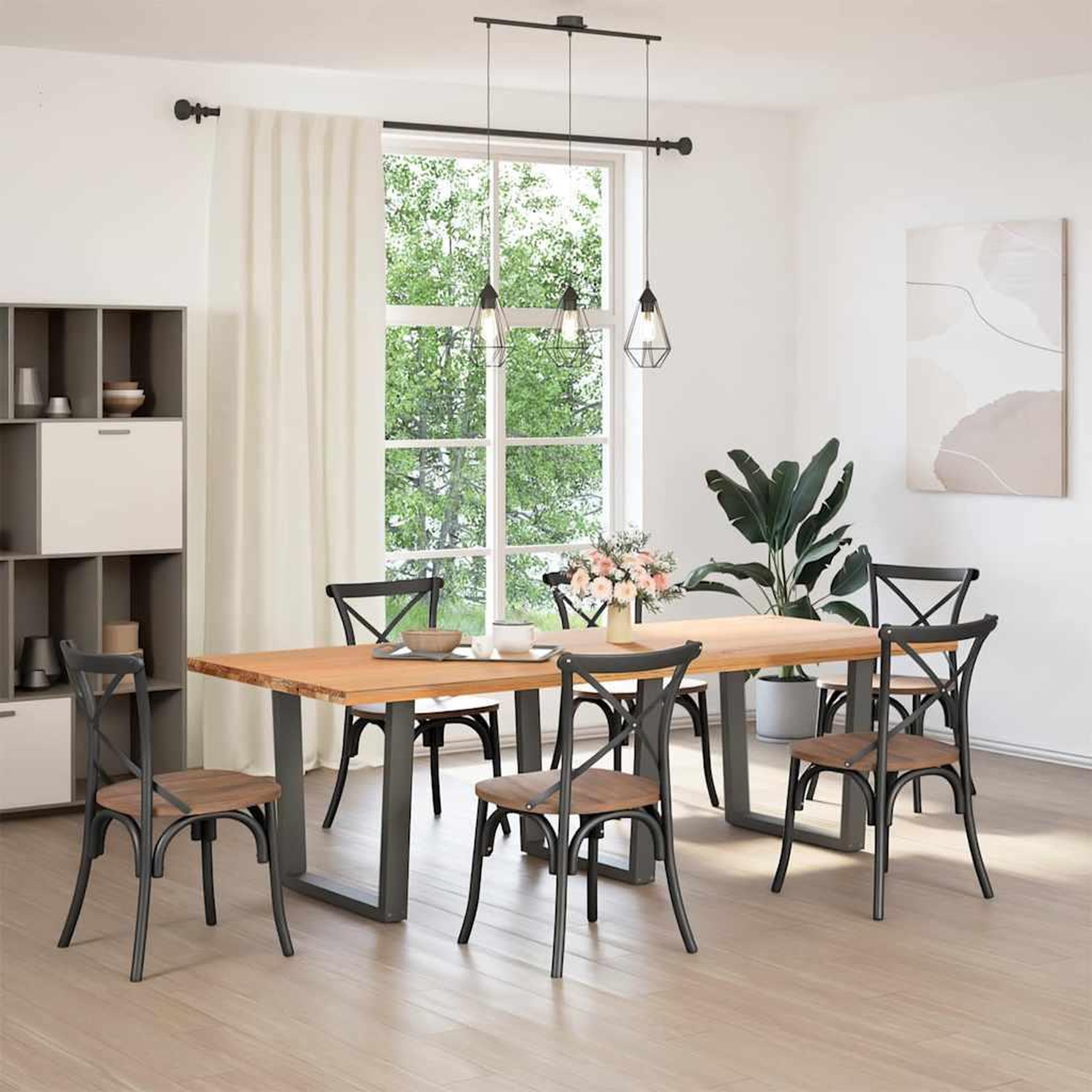 Voir la diapositive 2 : VIDAXL Pieds de table a manger forme de V 3 pcs 90x(72-73,3) cm acier