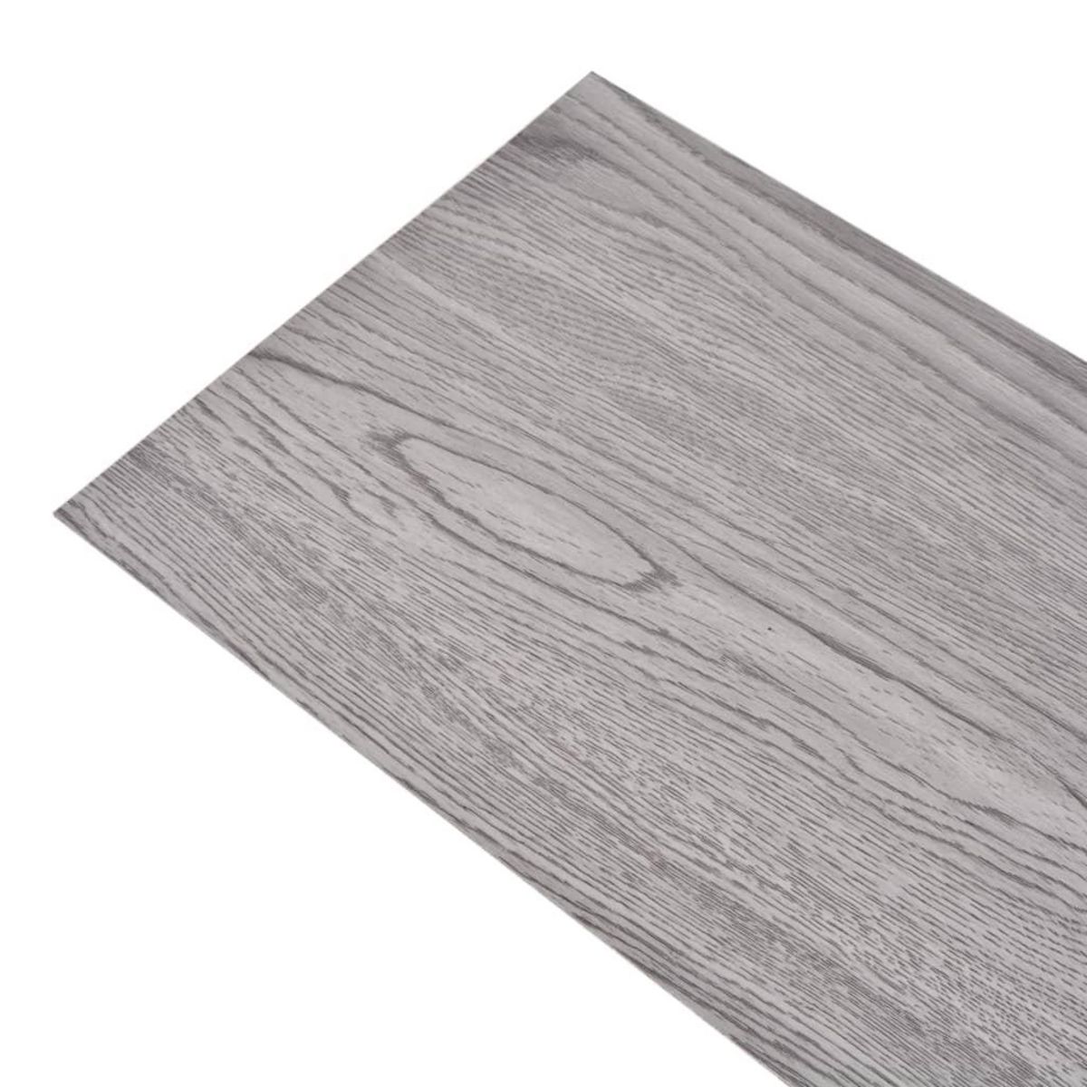 VIDAXL Planches de plancher PVC Non auto-adhesif 4,46m^2 3mm Gris fonce