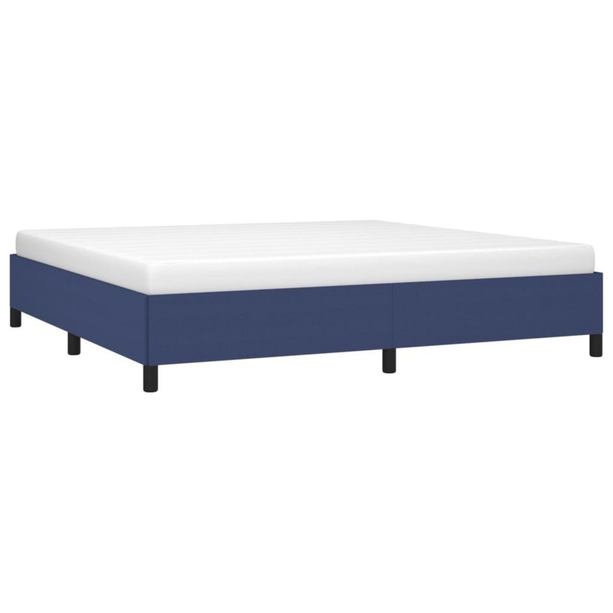 VIDAXL Cadre de lit sans matelas bleu 200x200 cm tissu