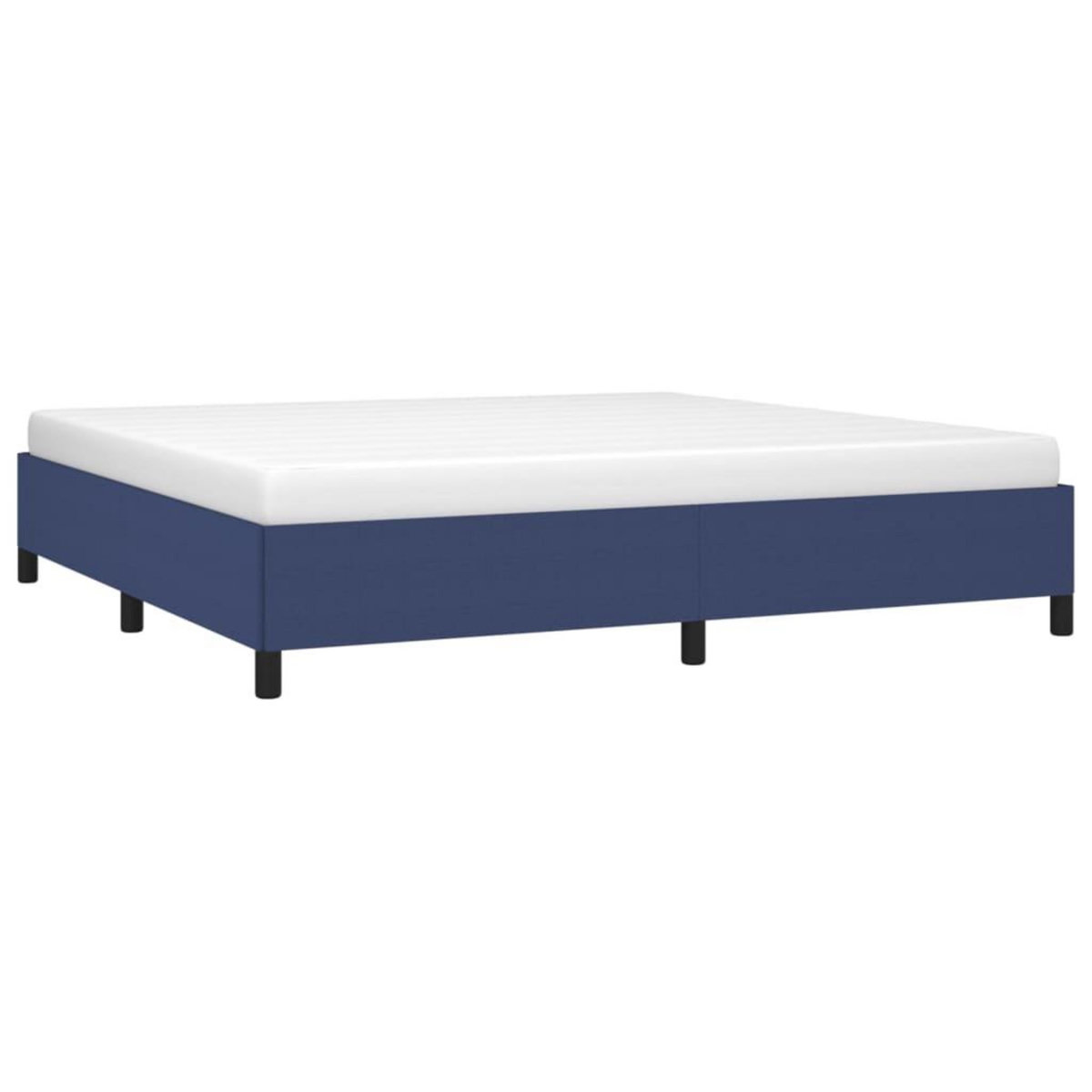 VIDAXL Cadre de lit sans matelas bleu 200x200 cm tissu