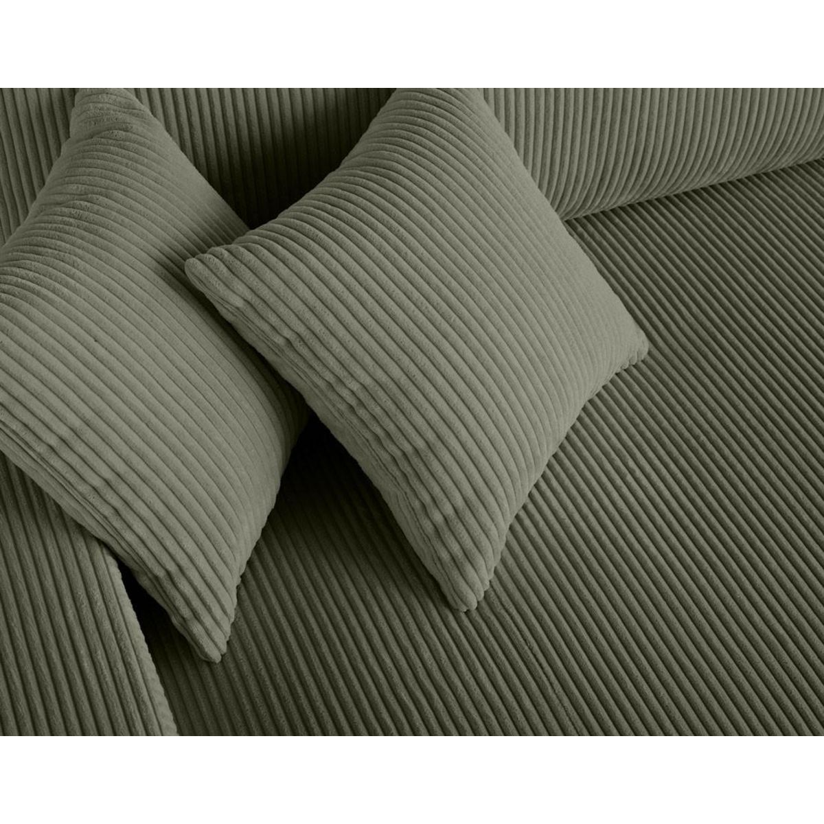 LISA DESIGN Pivoine - canapé droit 3 places - convertible avec coffre - en velours côtelé