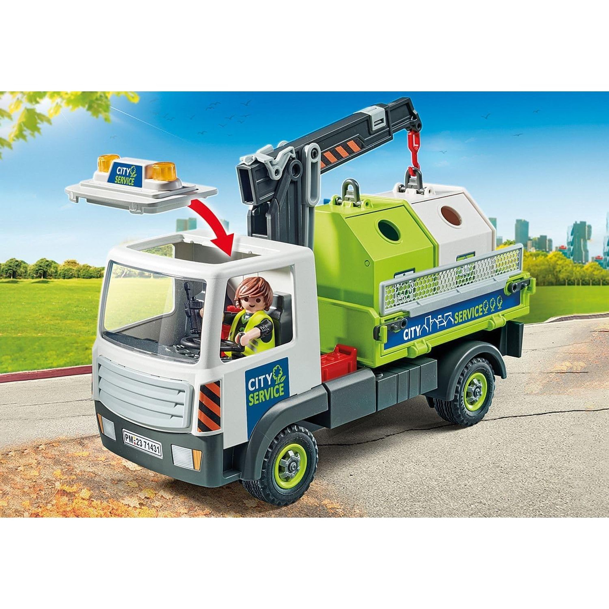 Voir la diapositive 4 : PLAYMOBIL Camion-grue de recyclage de verre