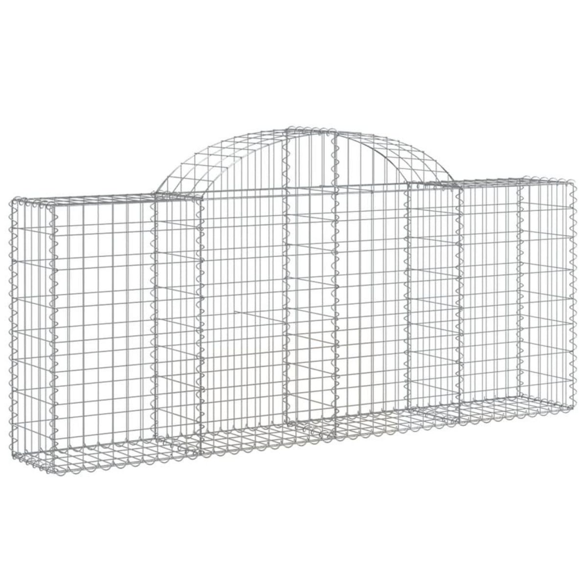 VIDAXL Paniers a gabions arques 2 pcs 200x30x80/100 cm Fer galvanise