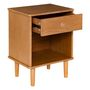 Voir la diapositive 3 : ATMOSPHERA Table de chevet 1 tiroir Charlie en bois - Marron