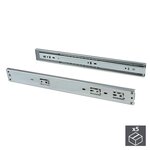 EMUCA SRL Lot de 5 paires de coulisses à billes pour tiroir à sortie totale 45 mm x L 500 mm avec fermeture amortie