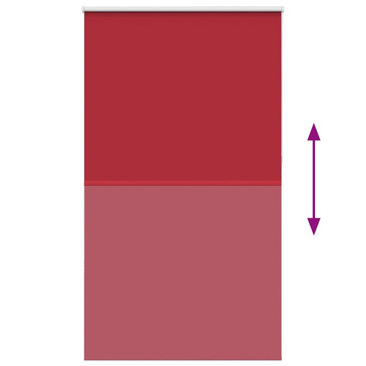 VIDAXL Store enrouleur occultant rouge largeur du tissu 116,6 cm