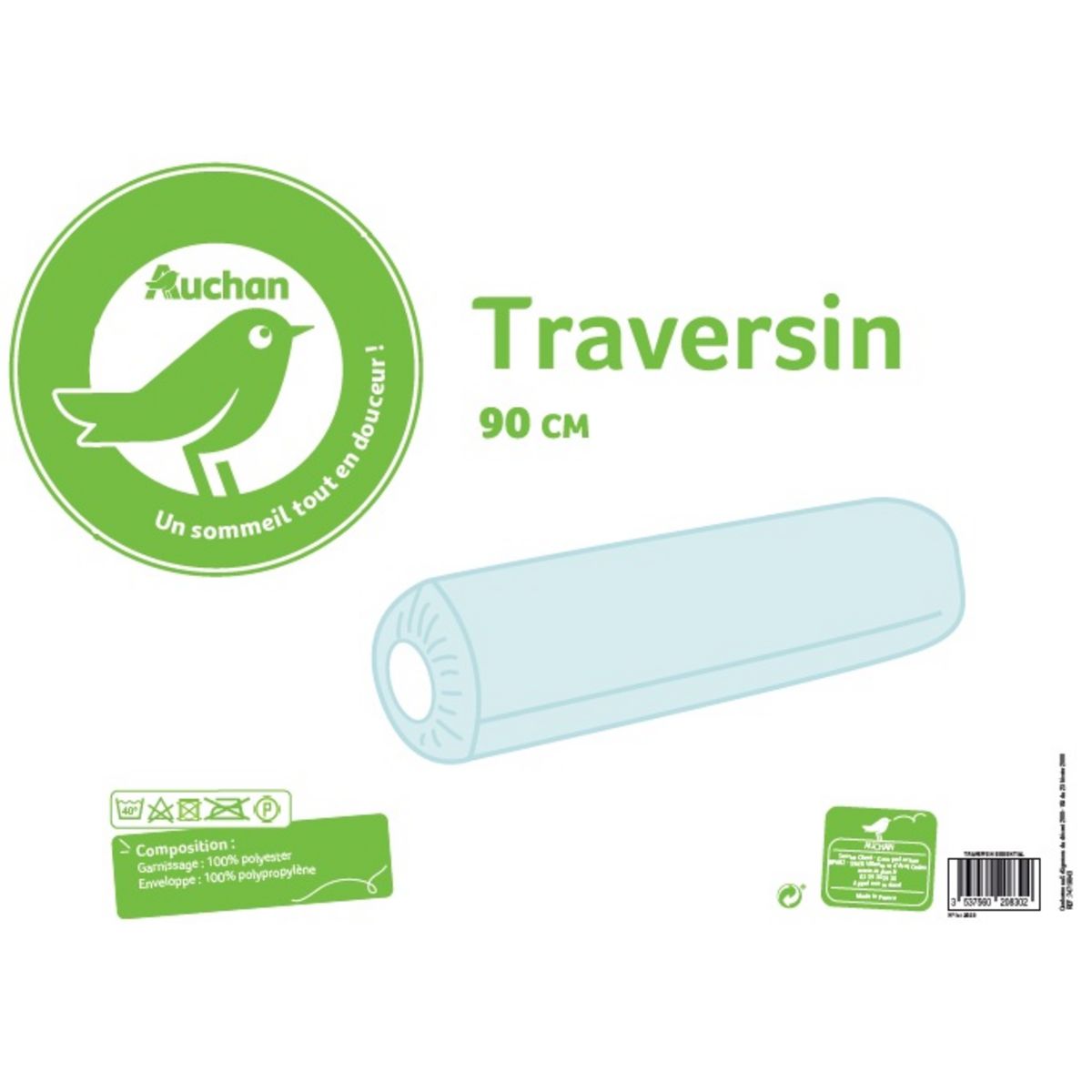 POUCE Traversin confort moelleux ESSENTIEL