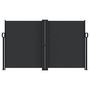 Voir la diapositive 3 : VIDAXL Auvent lateral retractable noir 140x600 cm