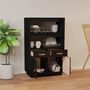 Voir la diapositive 3 : VIDAXL Buffet haut Noir 67x40x108,5 cm Bois massif de pin