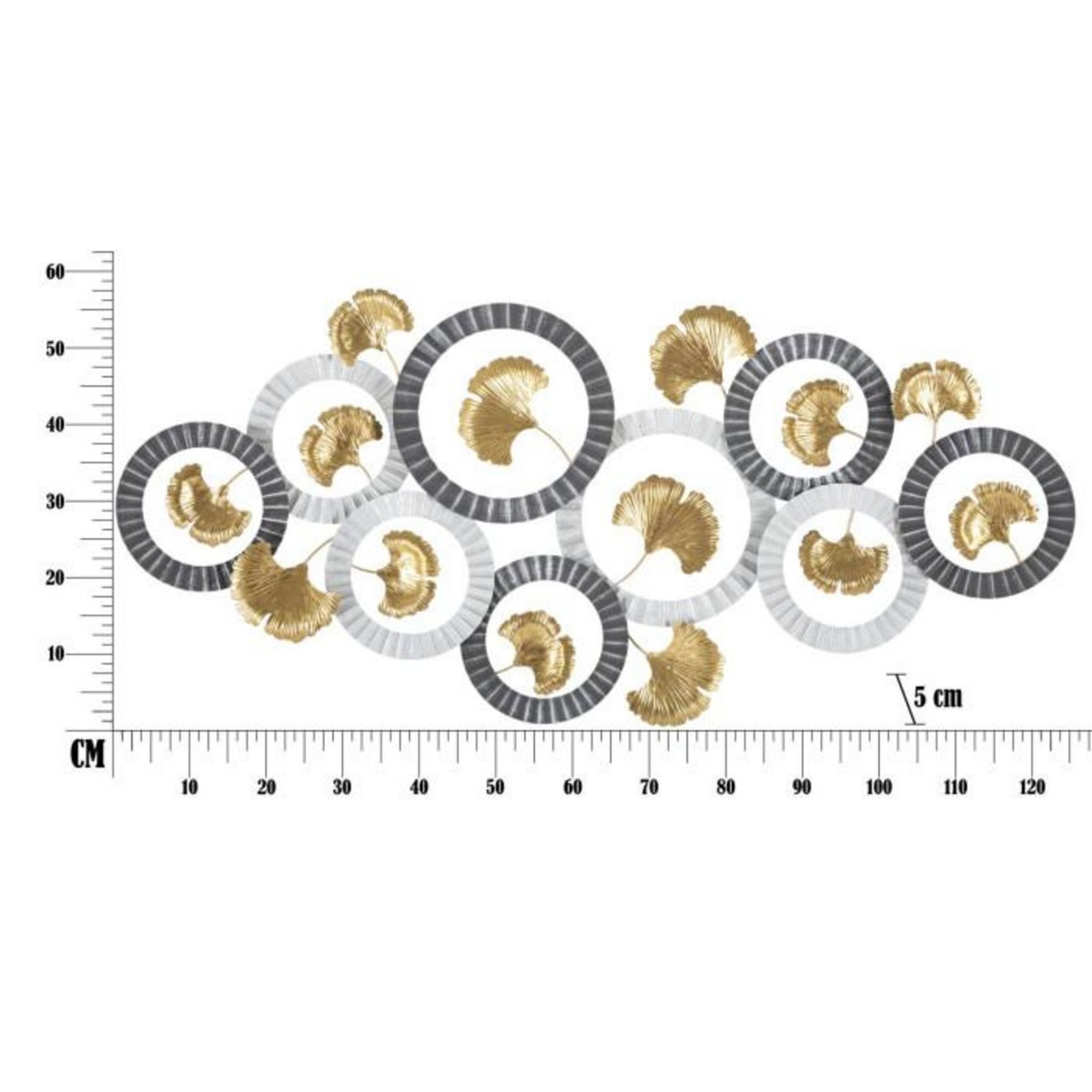 Paris Prix Décoration Murale en Métal  Arty  126cm Multicolore
